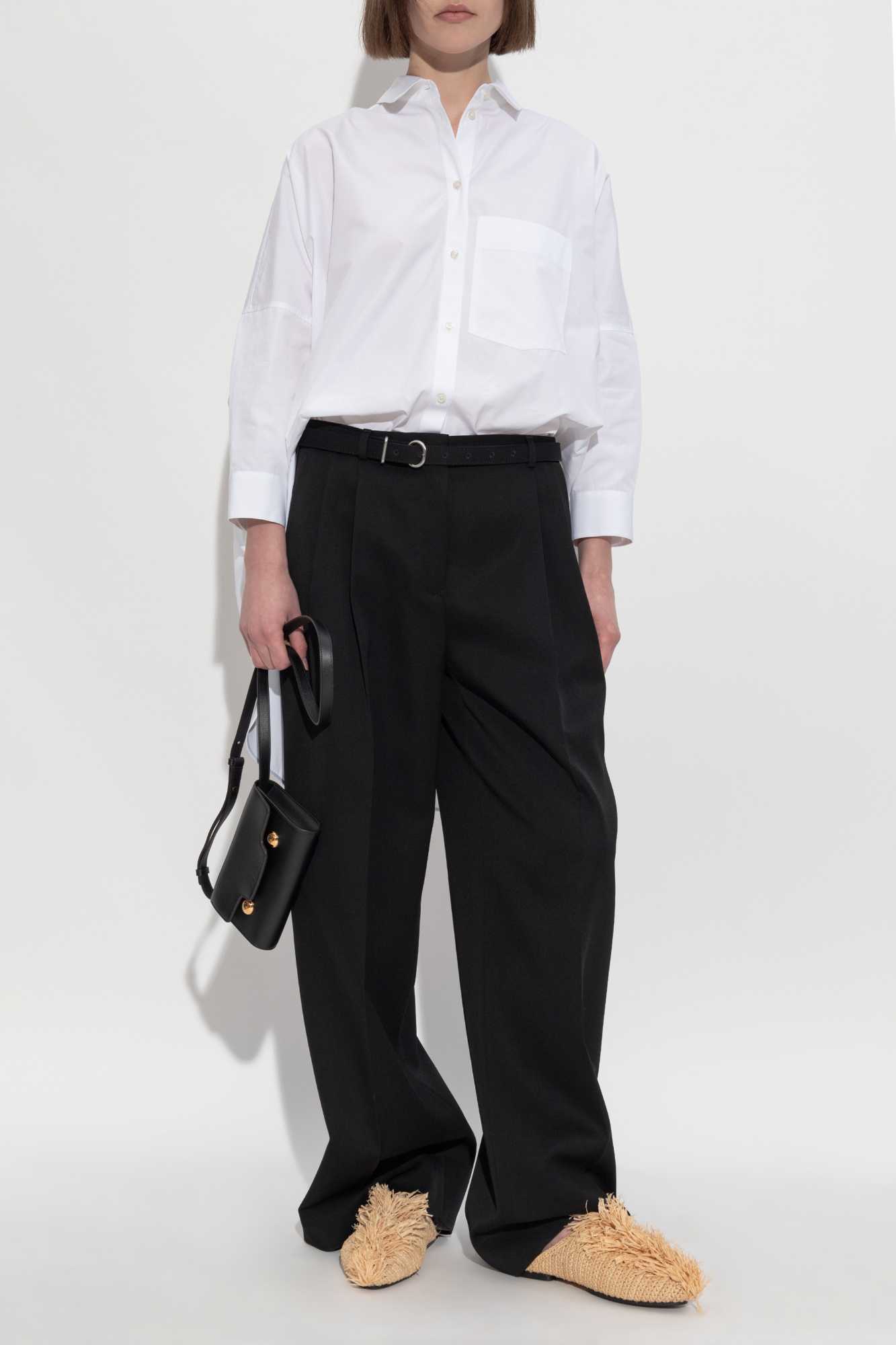 パンツ Jil Sander SS25 Wool pants (J04KA0116J40021 001) Jil Sander - Zipped Wool Pants | HBX - Globally Curated